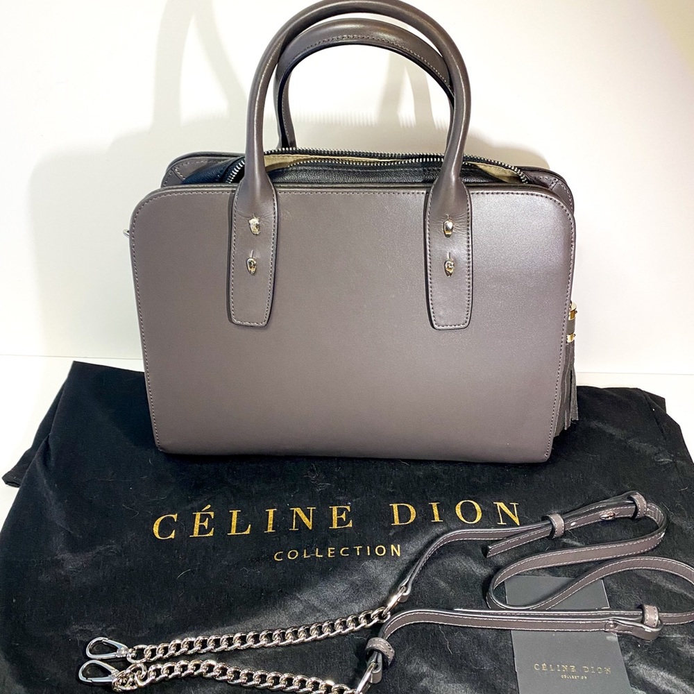 Grey Céline Dion Purse with strap
